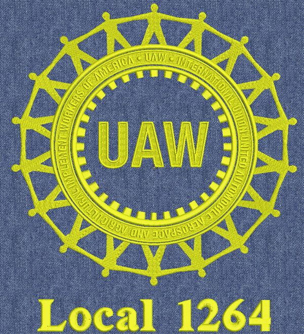 Yellow UAW Logo - UAW 1264 B1 Opt3 Solid Color Logo Union Shop