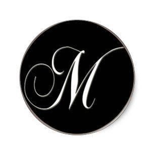 Elegant Black and White Logo - Black M Monogram Gifts & Gift Ideas