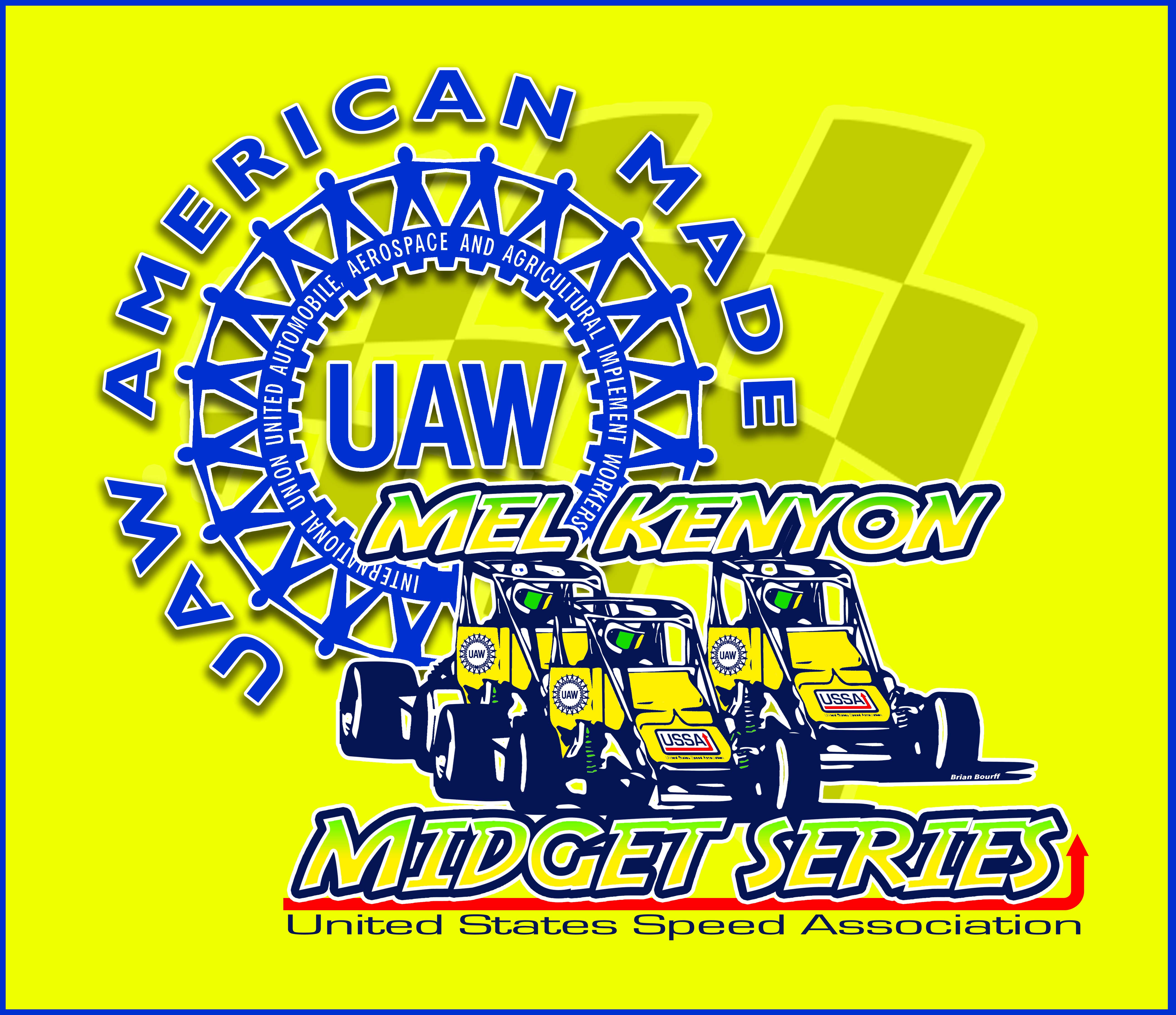 Yellow UAW Logo - UAW USSA Midget Series Logo