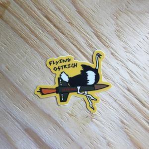 Flying Ostrich Logo - THE FLYING OSTRICH STICKER MD – Average Ostrich