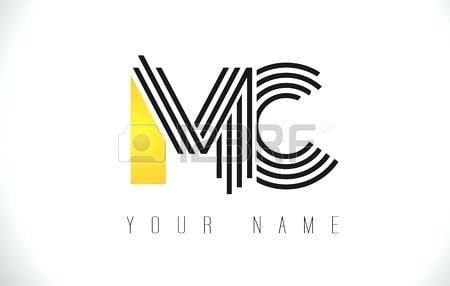 Name Black Letters Logo - Mc Design Brush Letter Logo Design Creative Brushed Letters Icon