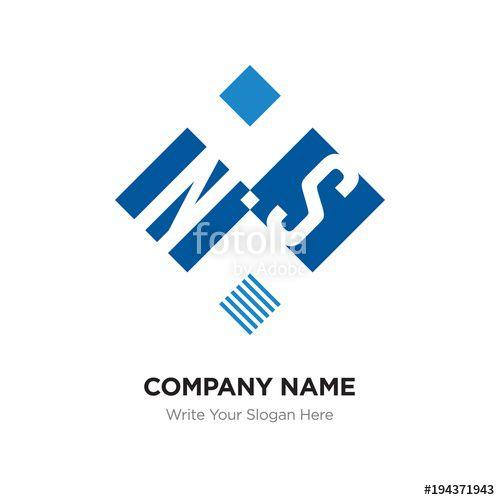 Name Black Letters Logo - Abstract letter NS or SN logo design template, Black Alphabet