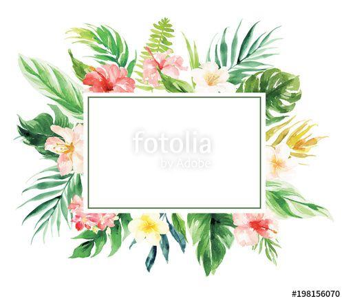 Blank Floral Logo - Flower border with rectangle blank area wedding decoration card ...
