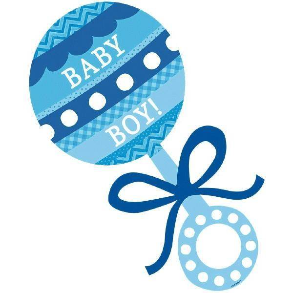 Blue Baby Logo - Cutout-Blue Baby Boy Rattle-1pk - Victoria Party Store