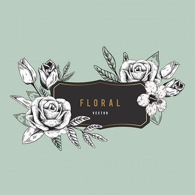 Blank Floral Logo - Floral logo banner | Free stock vector - 553199