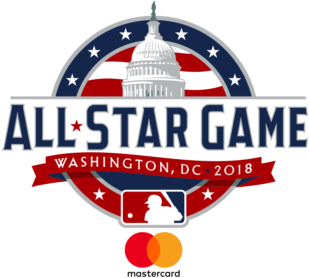 Red White Blue Game Logo - 2018 Major League Baseball All-Star Game