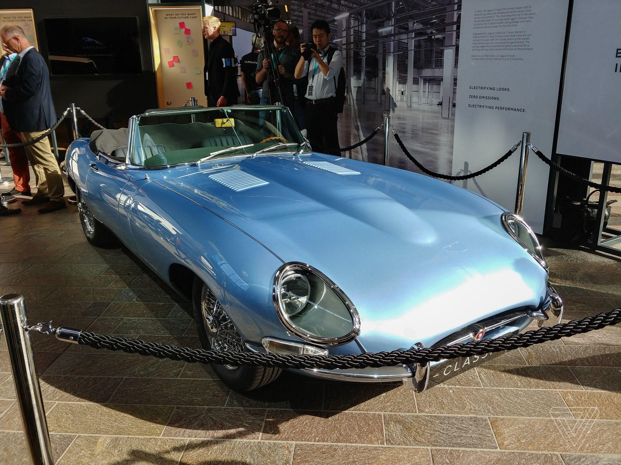 Silver Blue Car Logo - Up close with the gorgeous Jaguar E-type Zero - The Verge