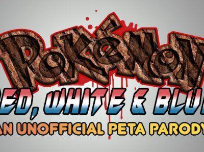 Red White Blue Game Logo - Pokémon: Red, White, & Blue—an Unofficial PETA Parody Game | PETA.org