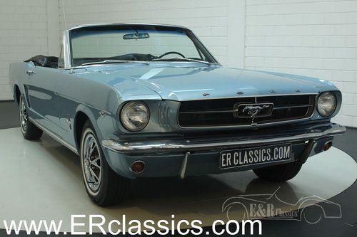 Silver Blue Car Logo - Ford Mustang cabriolet 1965 V8 Silver Blue Metallic For Sale | Car ...