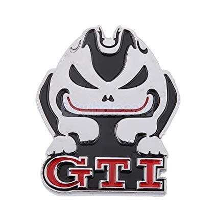 Evil Rabbit Logo - Amazon.com: Evil Rabbit 3D Metal Car GTI Decal Logo Emblem Badge Sticker