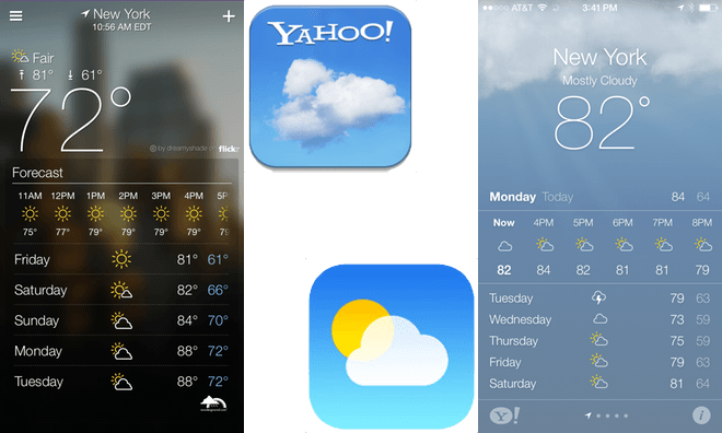 iPhone Weather App Logo - Inside iOS 7: Apple's partnership with Yahoo deepens