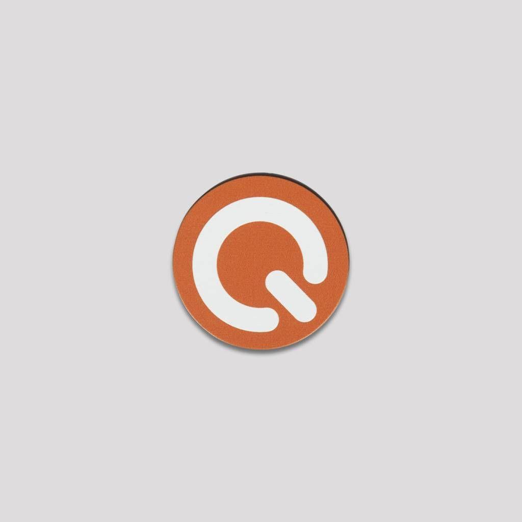 Orange and White Circle Logo - Q DANCE POPSOCKET ORANGE WHITE