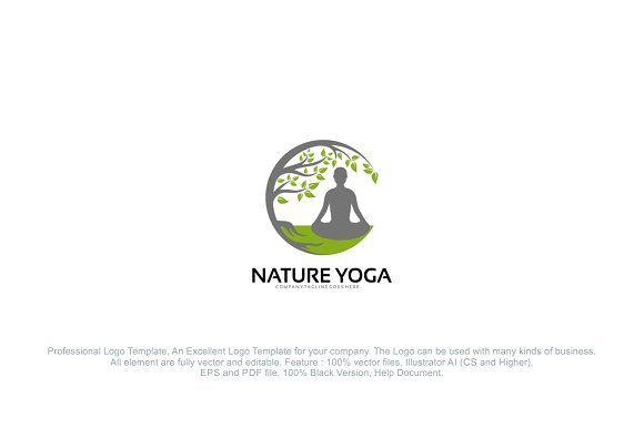 Nature Company Logo - Nature Yoga Logo Design Template Logo Templates Creative Market