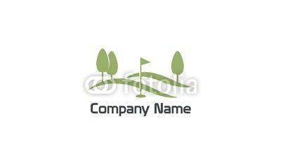 Nature Company Logo - Golf Flag Landscape Nature Company Logo Wall Mural. Cosiness