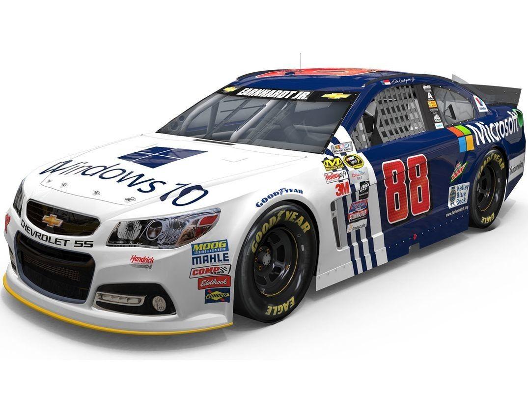 NASCAR Car Number Logo - Microsoft and NASCAR team up, Windows 10 logo to be put on Dale ...