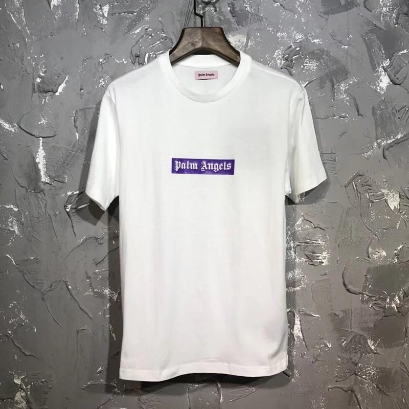 Angels Box Logo - Plam Angels Logo Tee Classic Luxury Casual Simple Solid Color Box