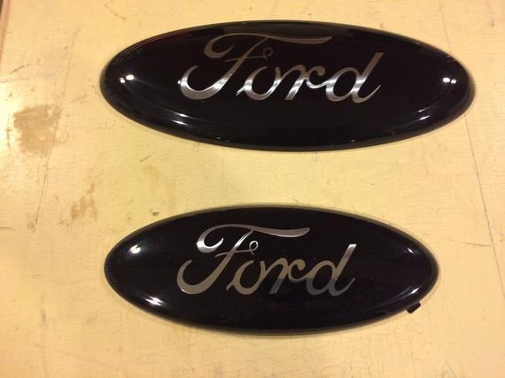 2018 Ford Logo - 2016 2017 2018 Ford Explorer Oval Emblem Set, Black & Chrome Logo Grille + Hatch