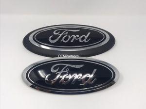 2018 Ford Logo - Details about 2018 Ford F150 Custom Grille & Tailgate Emblem Black (UA) Chrome, No front camera