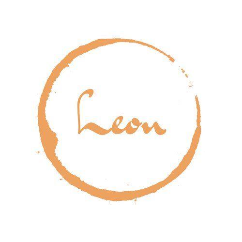 Orange and White Circle Logo - White and Orange Simple Leon Fine Dining Food Logo
