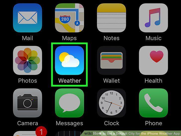 iPhone Weather Logo - How to Set a Default City for the iPhone Weather App: 6 Steps