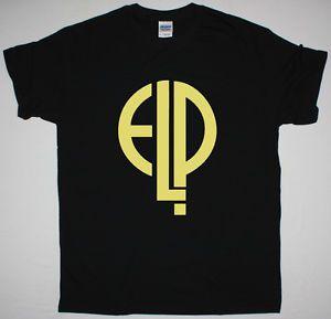 King Crimson Logo - ELP EMERSON LAKE AND PALMER LOGO BLACK T SHIRT YES KING CRIMSON