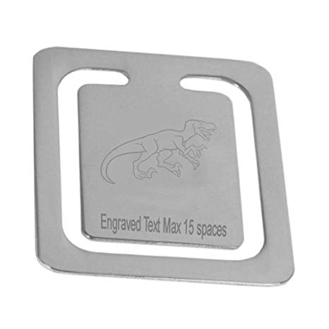 Dinosaur Office Logo - Amazon.com : Silver Plated Engraved Dinosaur Bookmark~Personalised ...