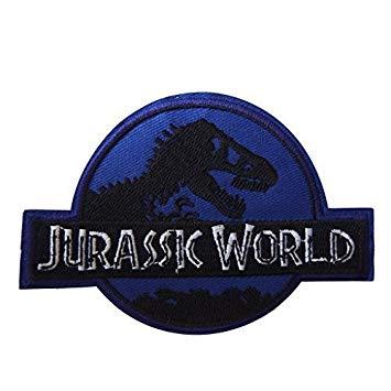 Dinosaur Office Logo - Jurassic World Series Dinosaur Skeleton Logo (Black, Blue, and White ...