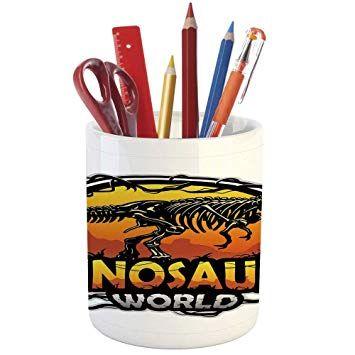Dinosaur Office Logo - Amazon.com : Pencil Pen Holder, Dinosaur, Printed Ceramic Pencil Pen ...