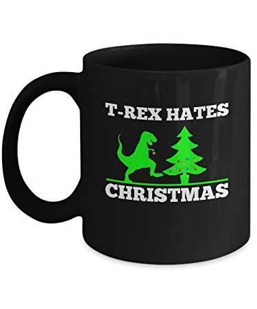 Dinosaur Office Logo - T Rex Hates Christmas Tree Dinosaur Cute Funny Home