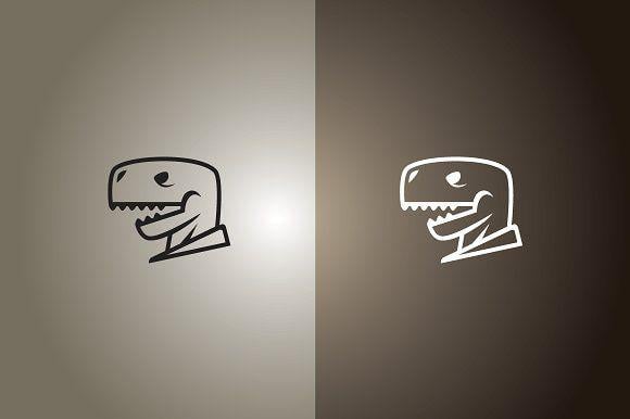 Dinosaur Office Logo - White Collar Rex Logo Template ~ Logo Templates ~ Creative Market