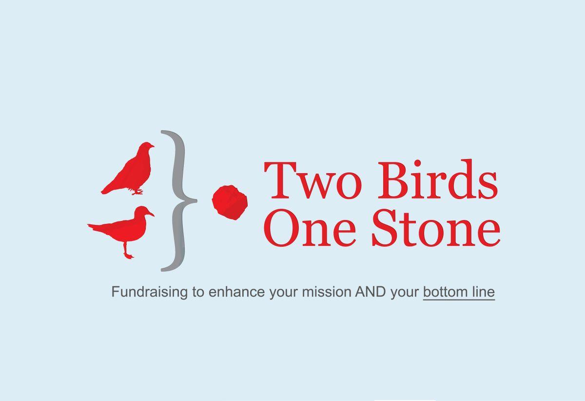 Stone Bird Logo - Two Birds One Stone. Fundraising to enhance your mission AND your