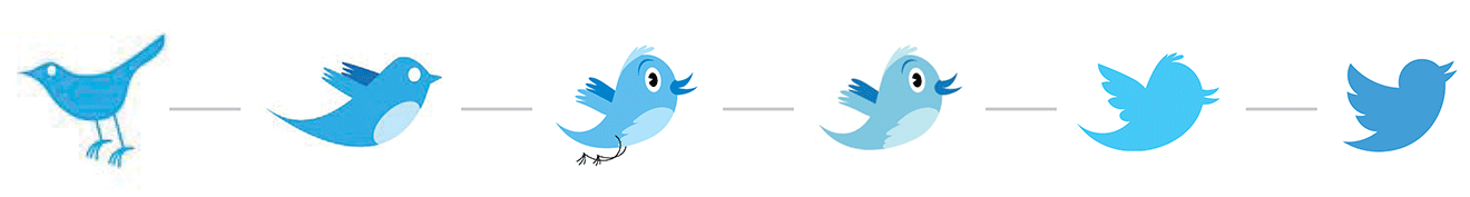 Blue Bird Corporate Logo - How Twitter's Bird Evolved to Become One of the Most Recognizable ...