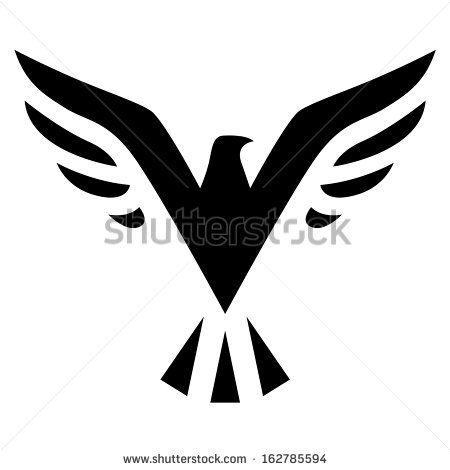 Stone Bird Logo - Illustration of Black Bird Icon isolated on a white background ...