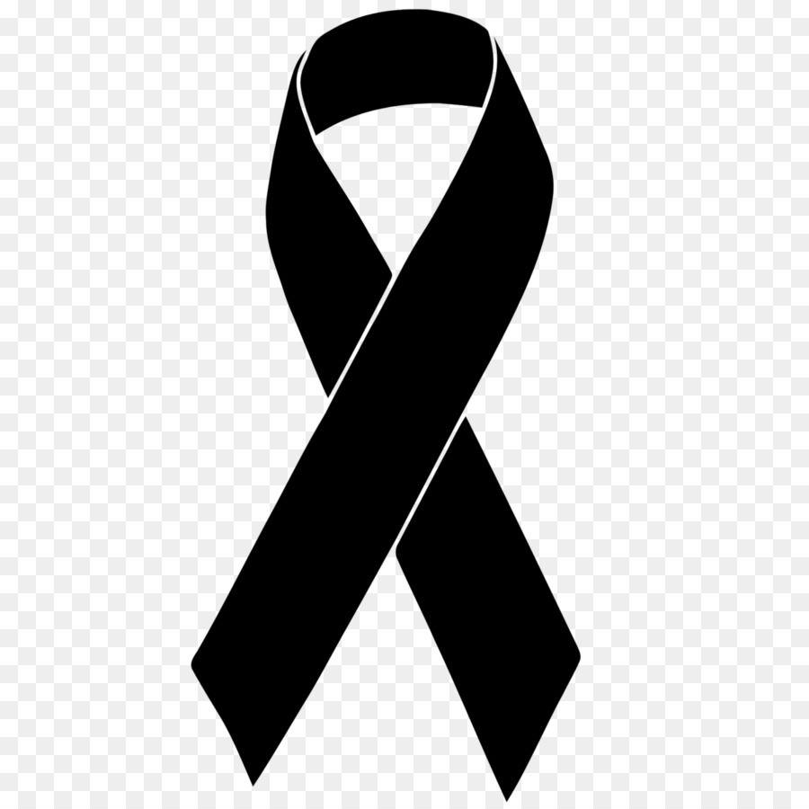 Black Ribbon Logo - Black ribbon Awareness ribbon Mourning png download