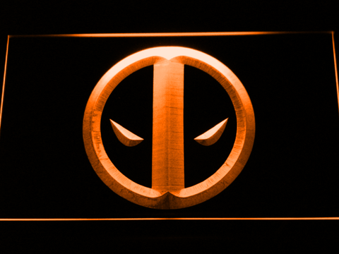 Orange Deadpool Logo - Deadpool Icon LED Neon Sign | SafeSpecial