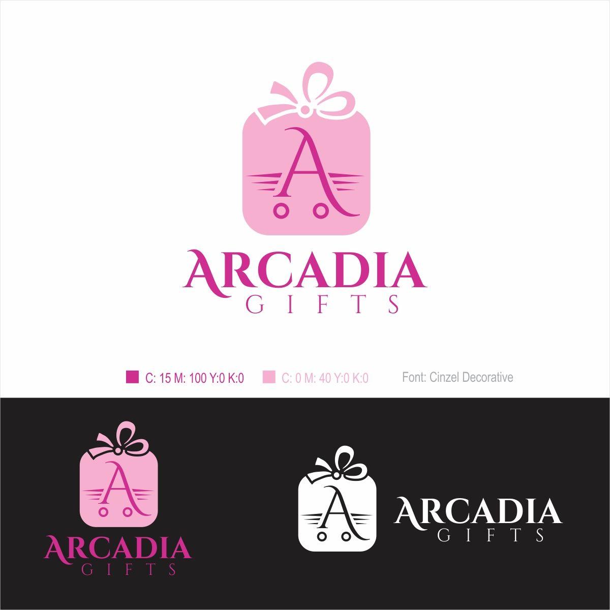 The 100 Arcadia Logo - Elegant, Traditional, Store Logo Design for Arcadia Gifts