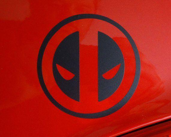 Orange Deadpool Logo - Deadpool Symbol Bold Style Vinyl Decal Multiple Colors and