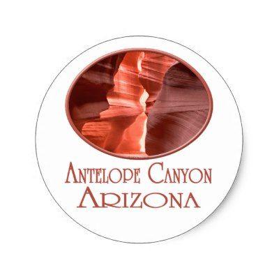 Antelope Canyons Logo - ARIZONA - Upper Antelope Canyon D - Red Rock Square Sticker | Zazzle.com