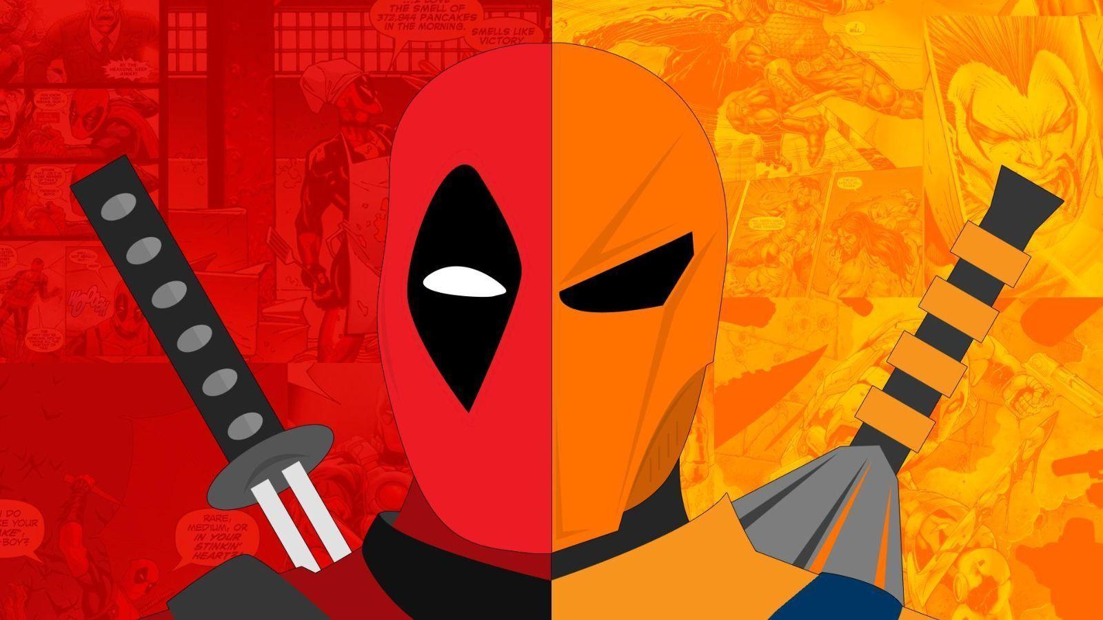 Orange Deadpool Logo - Best Free Deathstroke vs Deadpool Logo Wallpaper