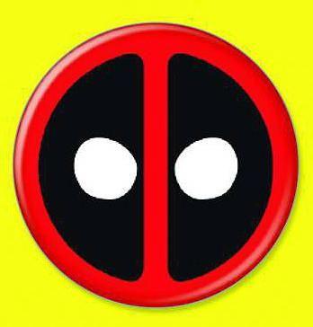 Orange Deadpool Logo - Tin Button – Deadpool – The Deadpool Logo – DANZ COMIX and Collektibles