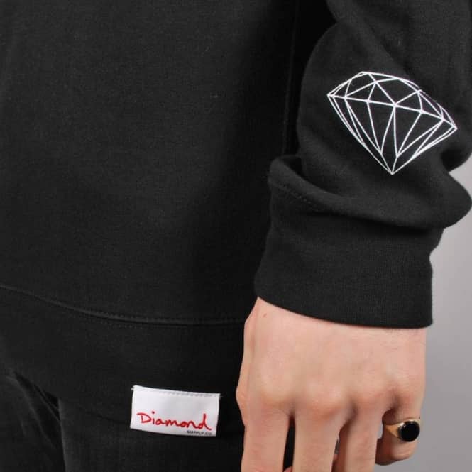 Finger Diamond Supply Co Logo - Diamond Supply Co. Neon Crewneck Sweater - Black - SKATE CLOTHING ...
