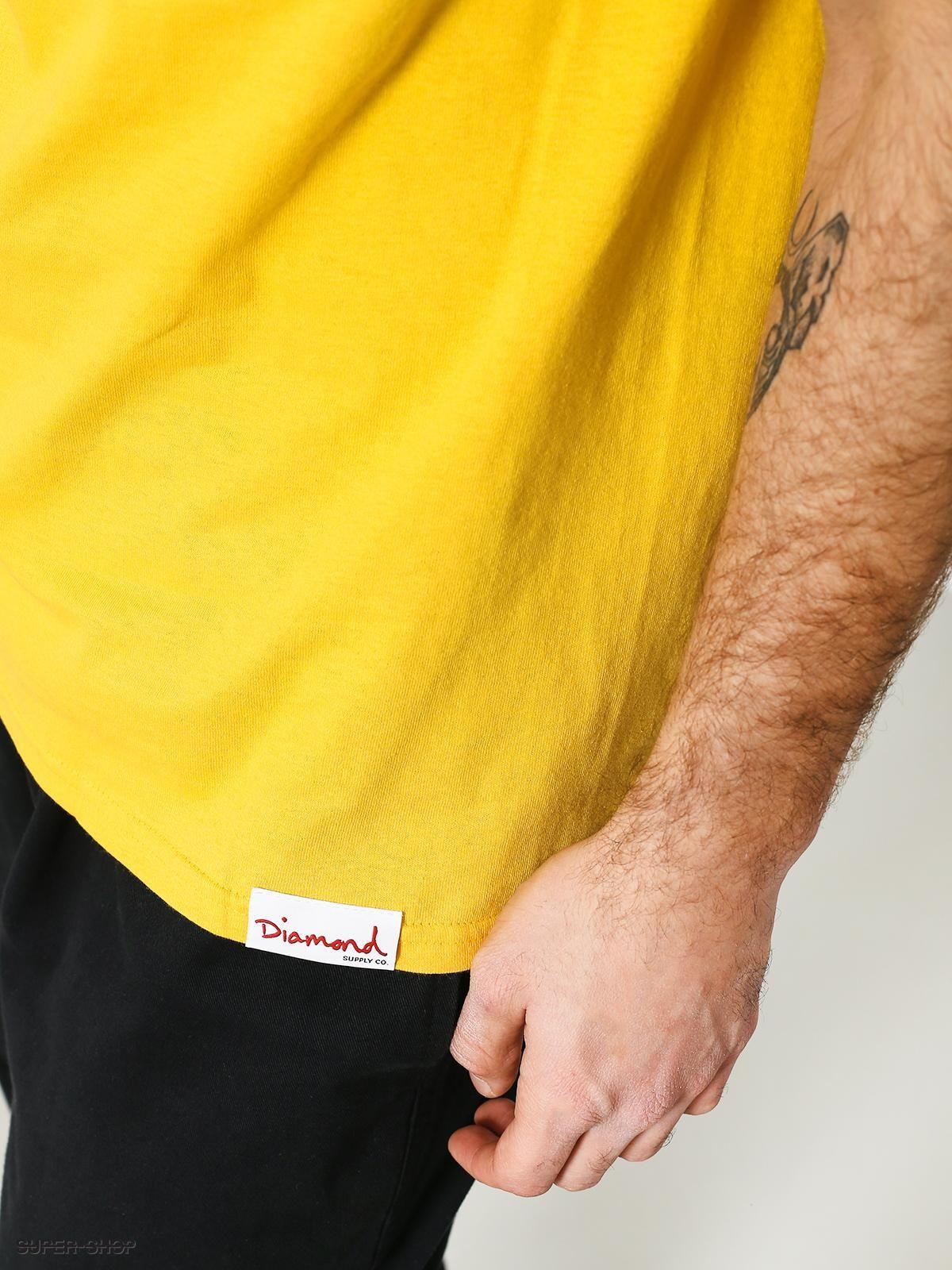 Finger Diamond Supply Co Logo - Diamond Supply Co. Citrine Box Logo T-shirt (yellow)