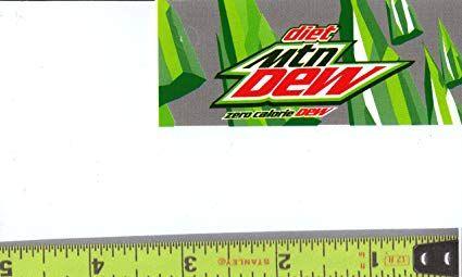 Diet Dew Logo - Amazon.com : Magnum, Small Rectangle Size Mt. Diet Mountain Dew Logo ...
