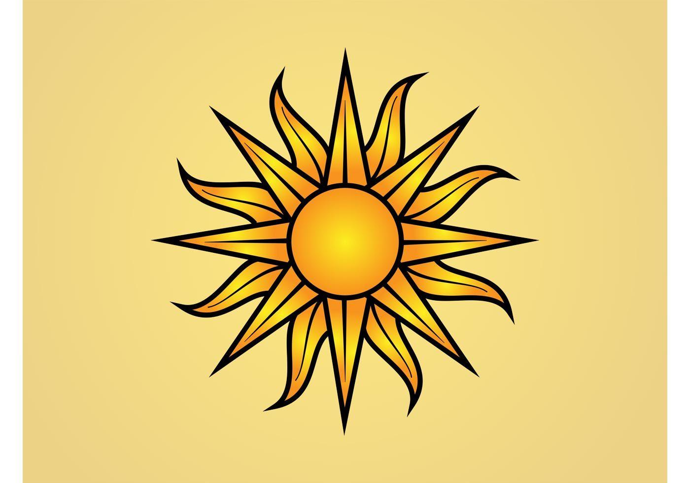 Ancient Sun Logo - Drawn Sun vector 17 - 1400 X 980 | Dumielauxepices.net