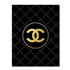 Black and Gold Chanel Logo - Best chanel image. Block prints, Printables, Chanel logo