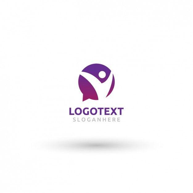 Text Bubble Logo - Purple speech bubble logo Vector | Free Download