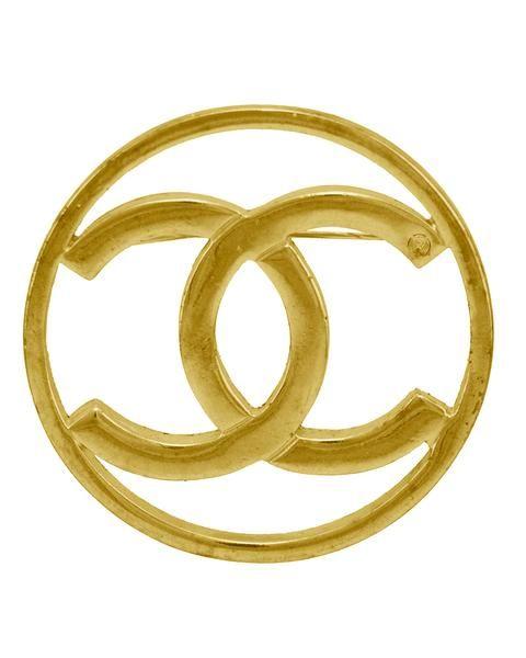 Coco Chanel Gold Logo - Chanel – Vintage Couture