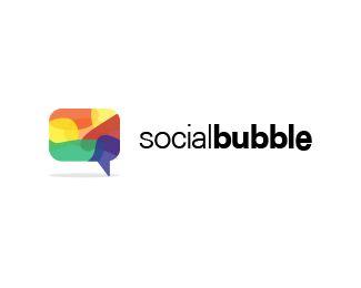 Text Bubble Logo - Social Bubble Designed