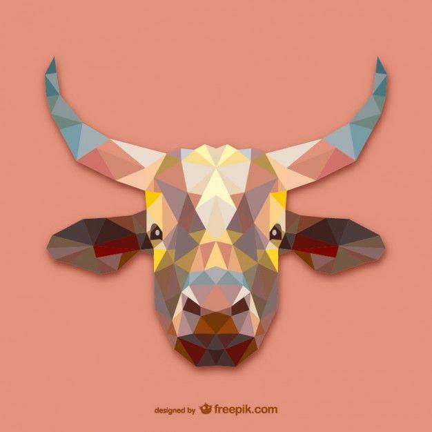 Cow Triangle Logo - Triangle cow design Vector