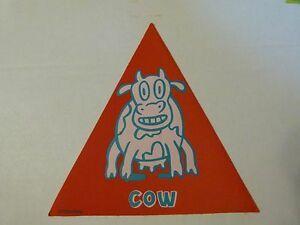 Cow Triangle Logo - COW RED TRIANGLE cranium hullabaloo replacement pad single piece one ...